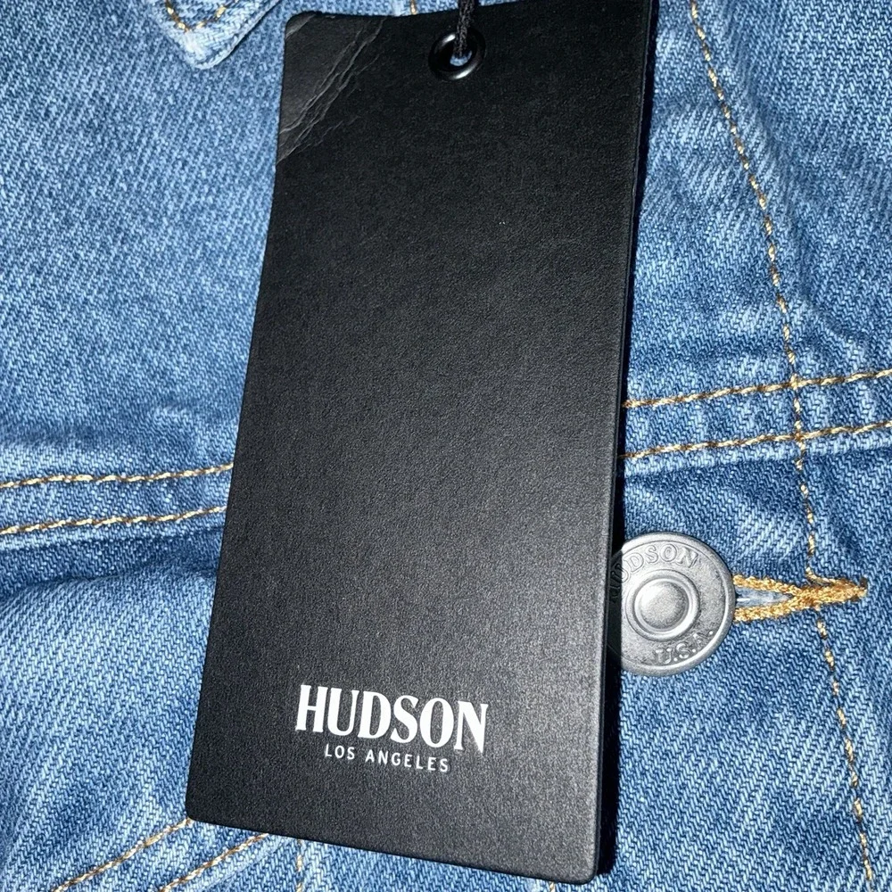 Hudson Los Angeles Denim Button Up Jean Trucker Jacket Women's Size  XL/1X NEW - Picture 3 of 11